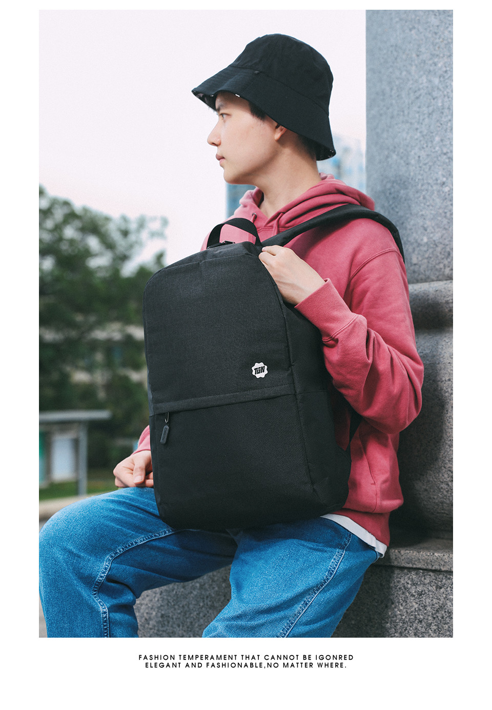 300D Snowflake PVC Travel Laptop Backpack Waterproof 15.6 Inches Light Weight Casual