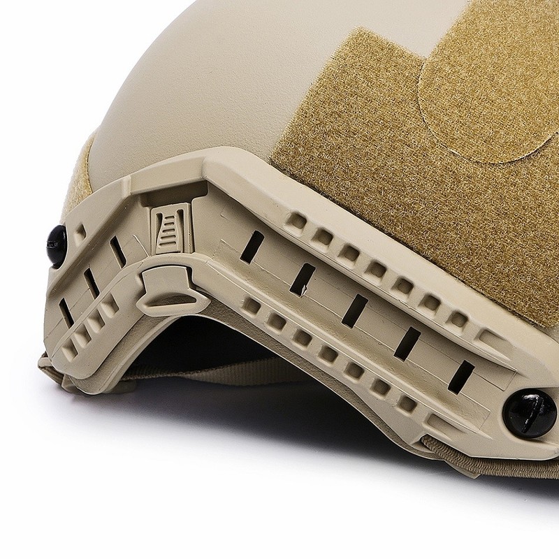 FAST Ballistic Helmet NIJ IIIA Ballistic Protective Headgear Kevlar Tactical Large Size High Cut Khaki Helmet