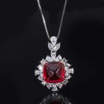 Weddig Engagement Jewelry Set Created Ruby Pendant Necklace Ring Earrings