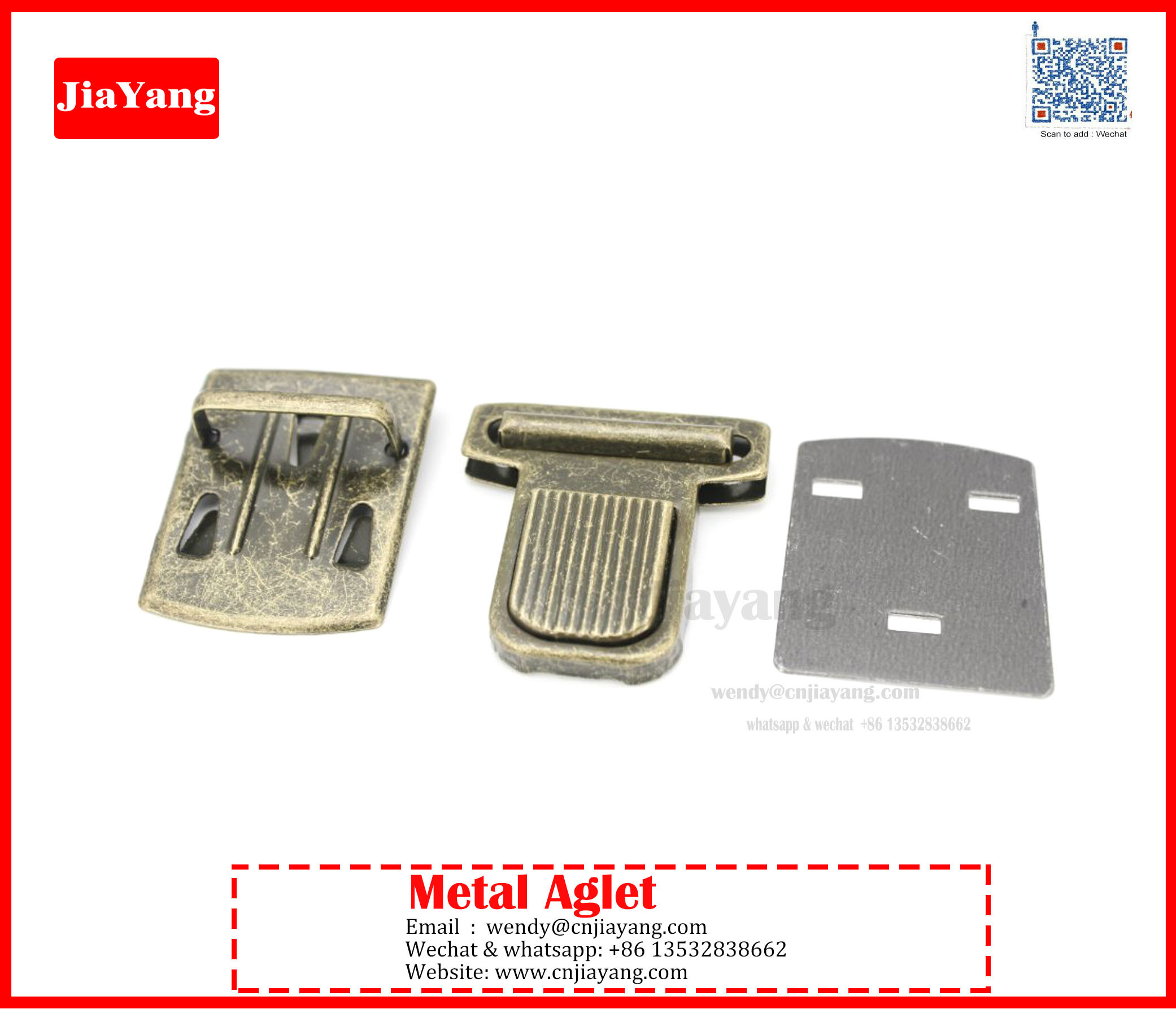 Directly Sale Bag Accessories lock Craft Case Clasp Push lock