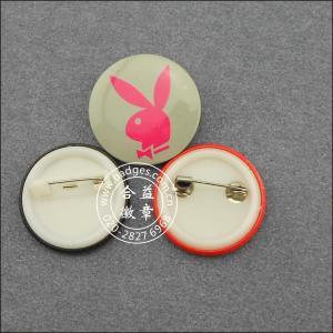 China tin badges package printing paper / plastic bottom badge MK05 wholesale