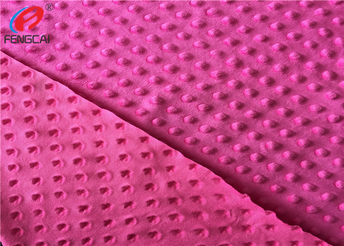 Embossed 100% Polyester Soft Velboa / Minky Dot Minky Plush Fabric