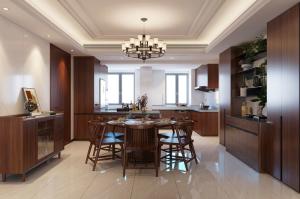 China Modern Chinese Red Brown Stainless Steel Kitchen Units Sophisticated Luxurious wholesale