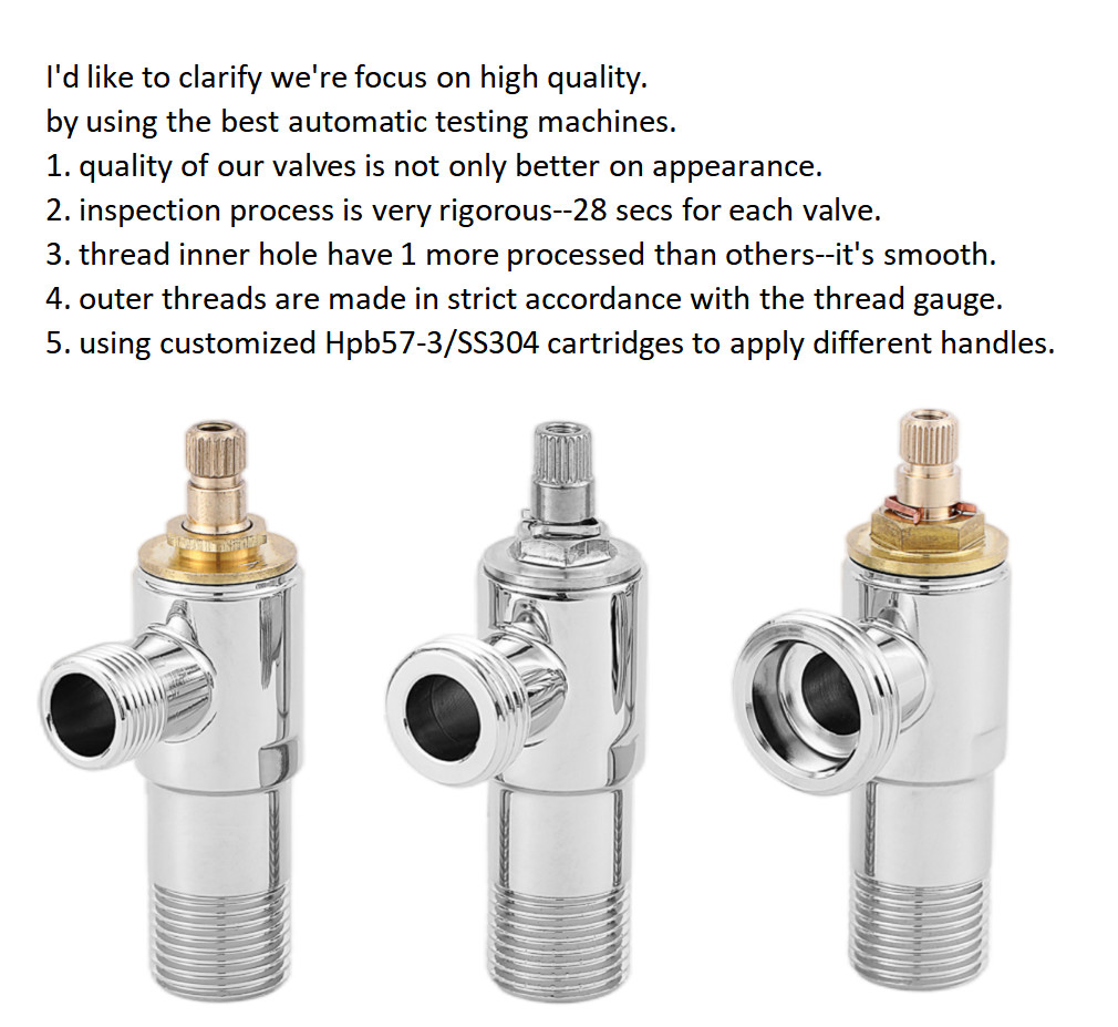 201 304 Stainless Steel Angle Valve No Leakage Angle Shut Off Valve CE