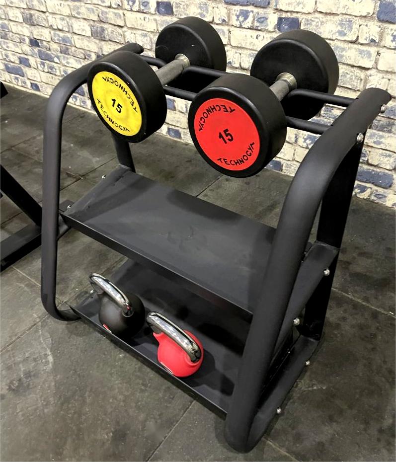 Gym Equipment Commercial 2 Tier Weights Dumbbell Rack Kettlebell Rack