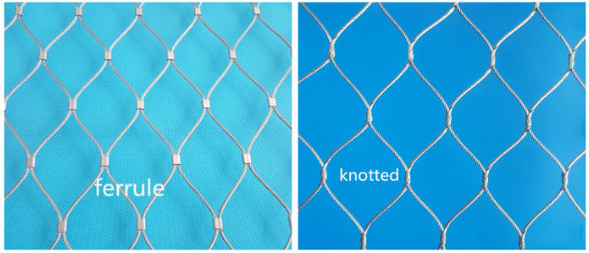 Aisi304 316 Stainless Steel Wire Rope Mesh 100*100mm Ferruled 2.0mm For Plant Climbing