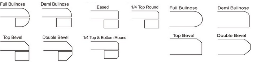Single Sink Quartz Stone Countertops , Flat / Eased Edge Prefab Quartz Vanity Tops
