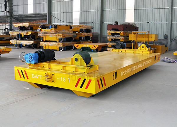 15 Ton Manufacturing Industry Finish Products Handling Electric Driven Slab Transfer Cart On Railway