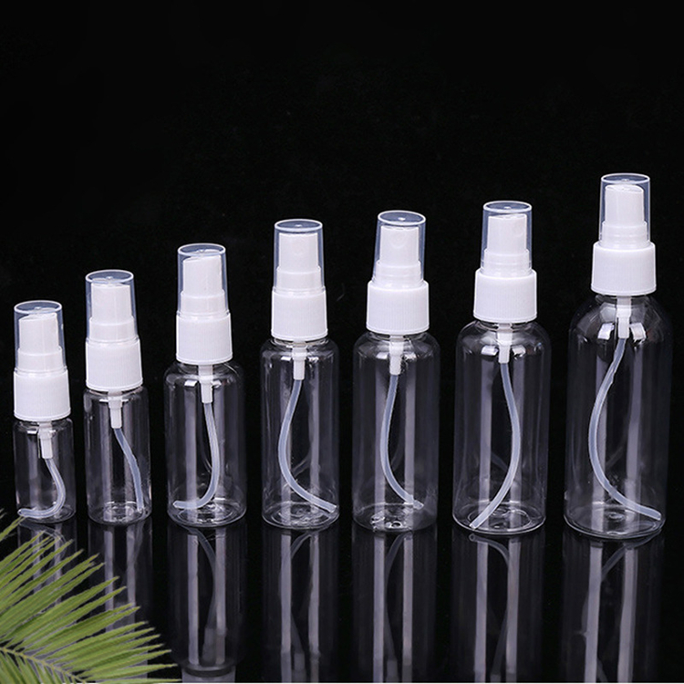 PET Empty Plastic Mist Spray Botle clear Perfume alcohol Refillable Plastic Spray Bottles with Fine Mist Sprayer Pump