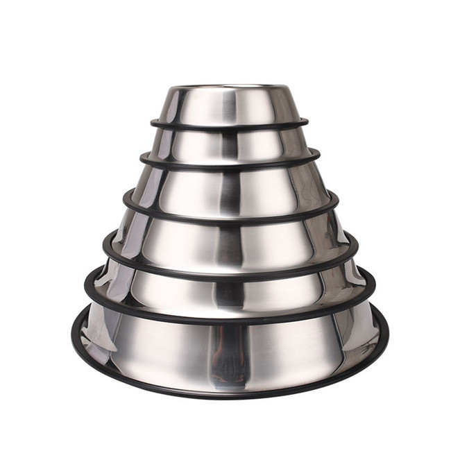 200ml Ss Dog Feeding Bowl Rubber Base Sus304 Dog Food Feeder