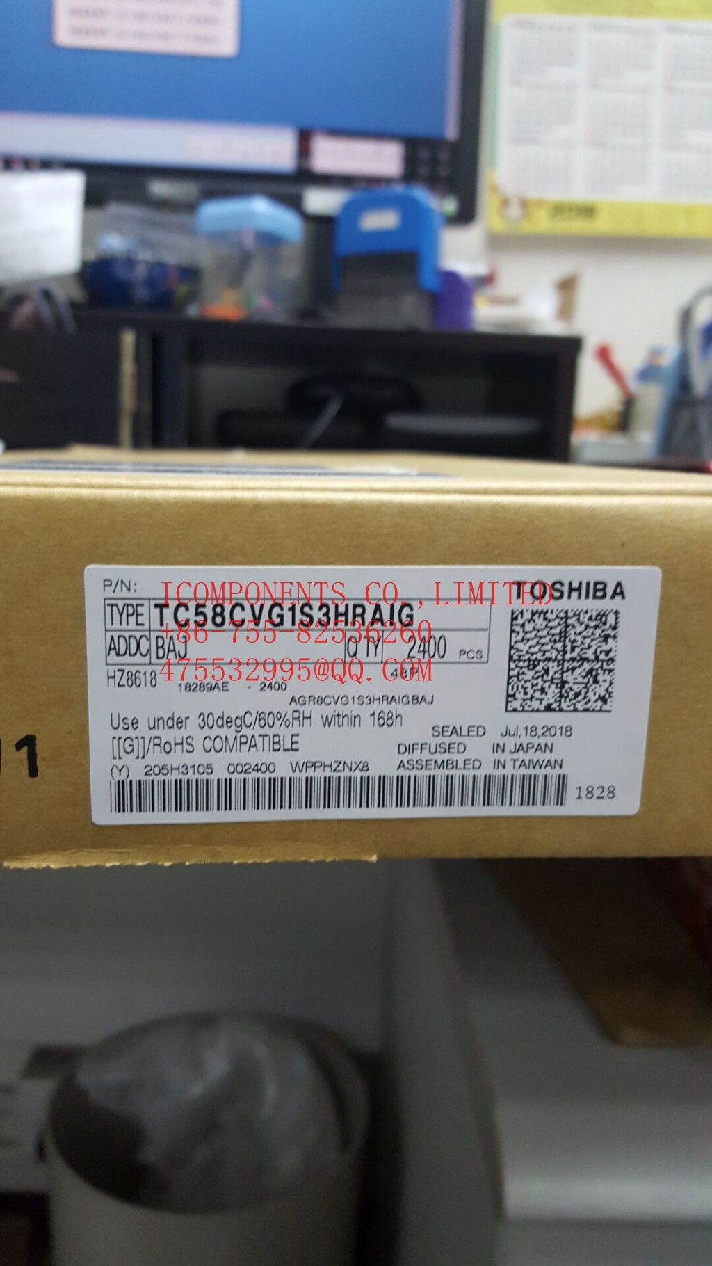 TC58NVG1S3HBAI4 KIOXIA SLC NAND Flash Parallel 3.3V 2G-bit 256M x 8 63-Pin FBGA