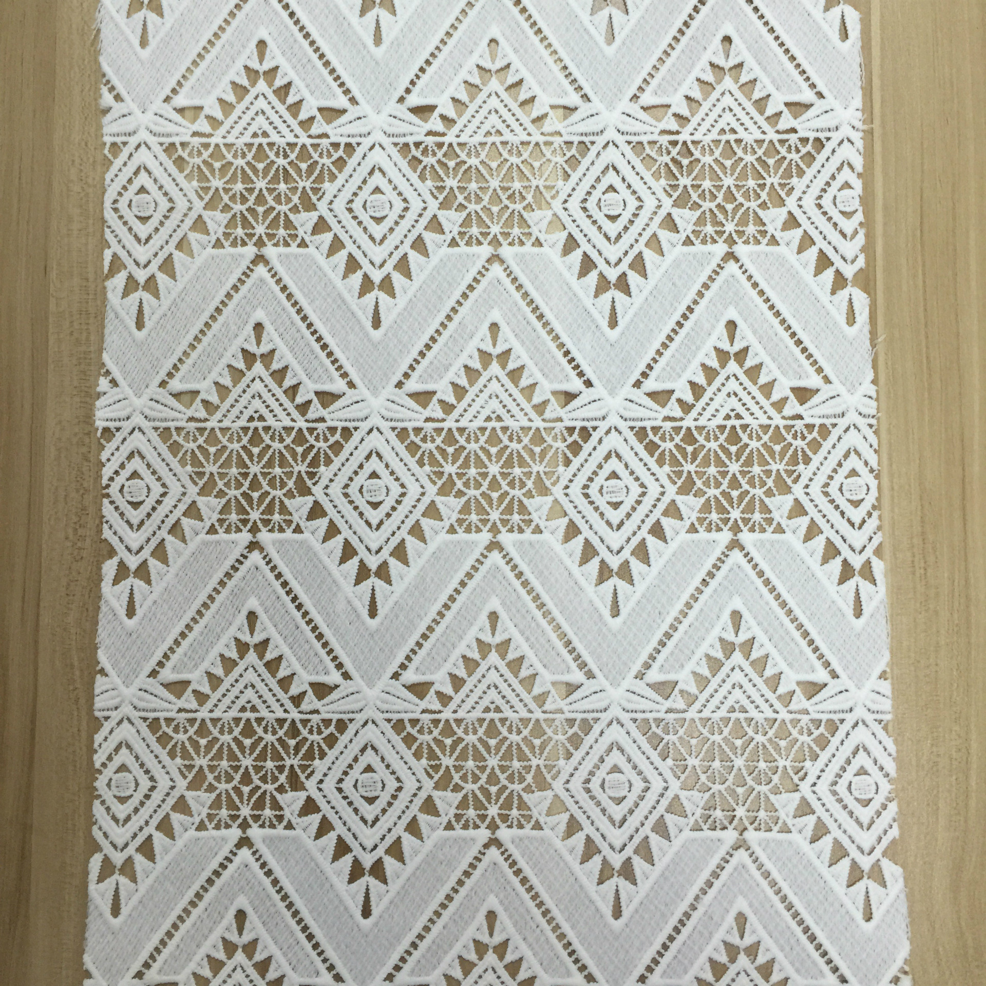 Black Geometrics Chemical Lace Embroidery Fashion fabric for Garment Accessories