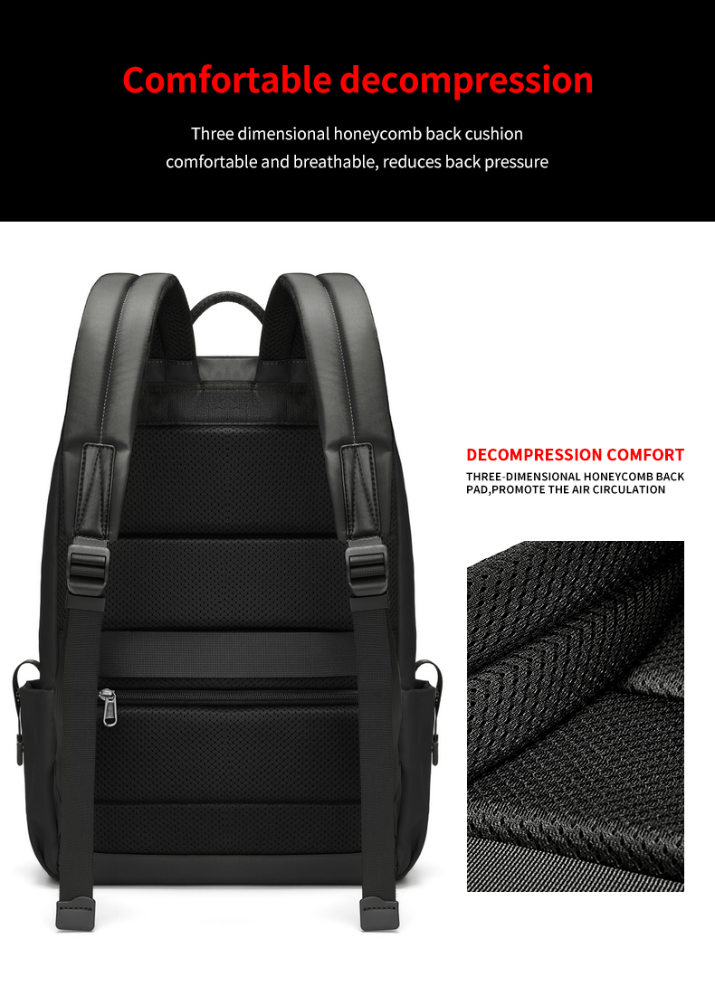 New fashion lightweight back pack college commute waterproof school bags men travel laptop backpack
