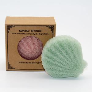 China 7.8*7.5cm Shell Shape Konjac Sponge wholesale