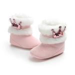 2019 winter Faux suede crowm Outdoor walking Princess toddler baby girl boots