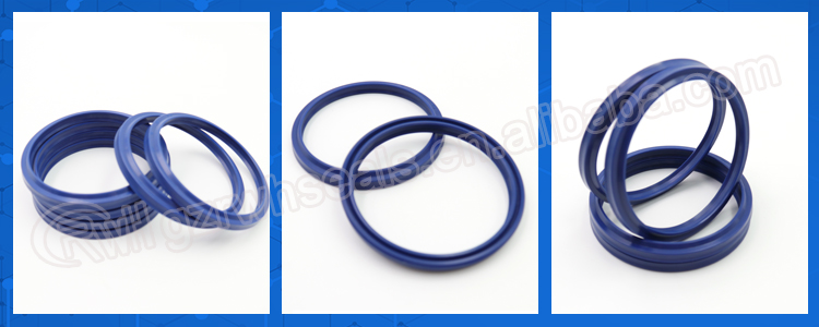 Excavator PU Hydraulic Dust Seal , Blue Color DHS Wiper Seal