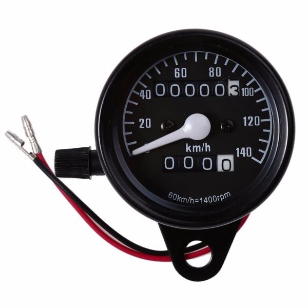 Black 12V Motorcycle Digital Speedometer , CE 140km/H Universal Motorcycle