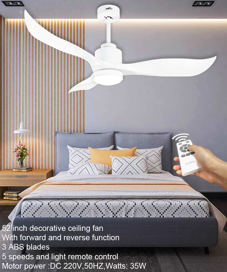 52" Remote Control LED Ceiling Fan with Light Perfect for Living Room and Dining Room