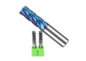 China Tungsten Carbide Solid Milling Cutter 4 Flutes Nano Coated High Precision wholesale