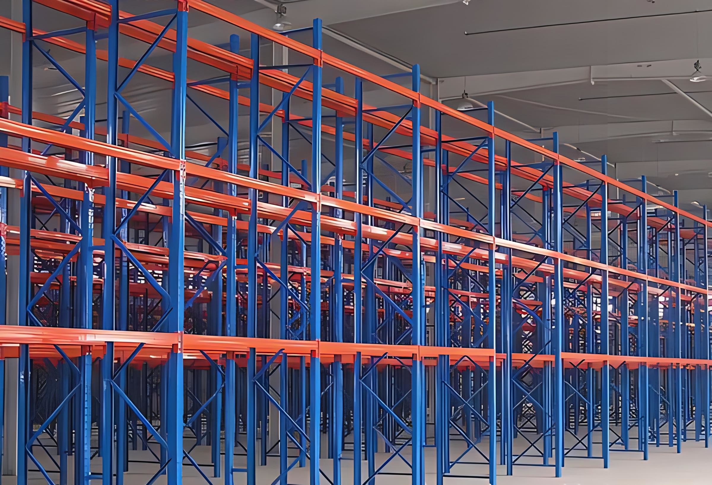 Q355/Q235 Steel Beam Shelving Metal Storage Stacking Drive In Longspan Mezzanine Storage Rack