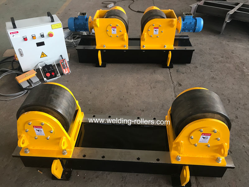 20 Ton Conventional Pipe Welding Rollers Stands Bolt Adjustment For Wind Tower