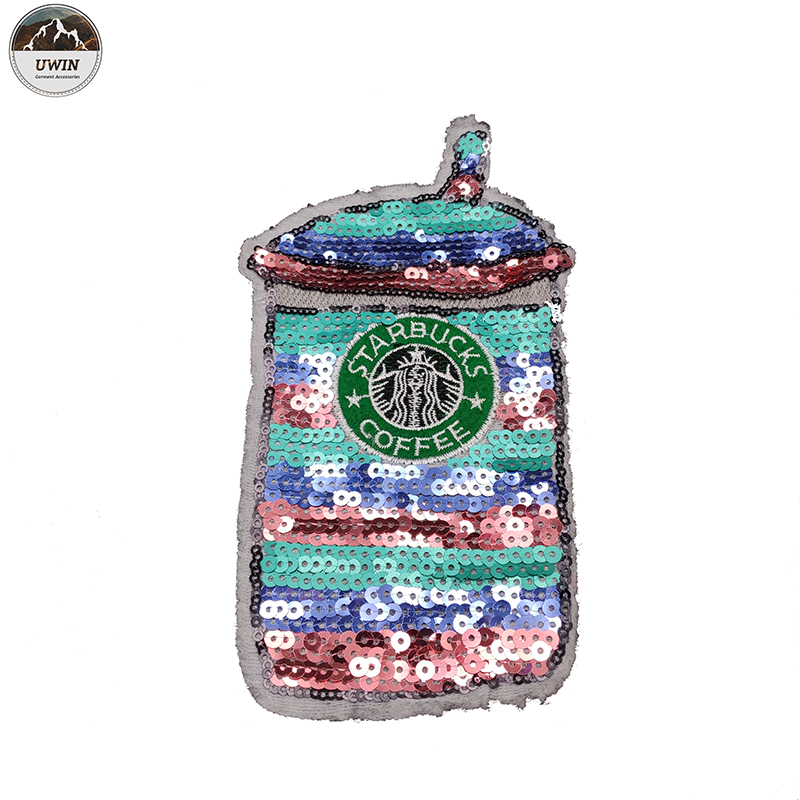 Fashion Color Bling Sequin Patch 'Fire Chip' Sequin Patch Adorable 'Popcorn' Embroidery Patch