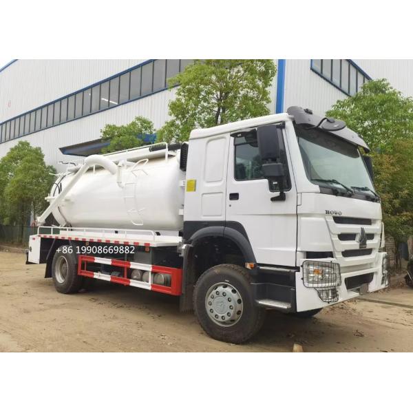 HOWO 4x2 Driver 10000L Sewage Suction Truck with Vacuum Pump for Sucking Waste Water Vacuum Sewer Tanker Suction Truck