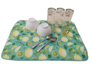 China 20x15inch Decorative Printing Microfiber Dish Drying Mat wholesale