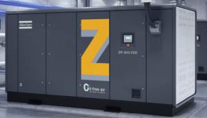 China Zero Risk of Contamination ZR300-750&amp;ZR400-900VSD Atlas Copco Oil Free Screw Air Compressor wholesale