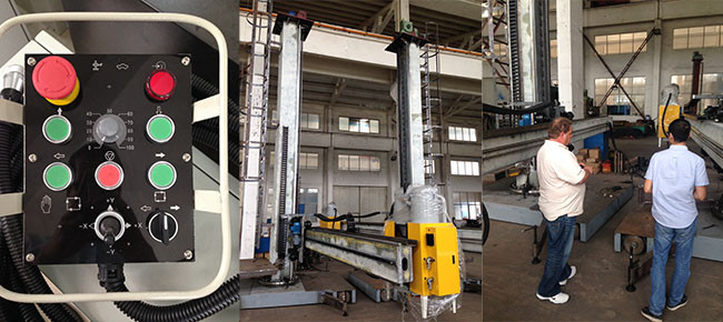 Moving Rotation Welding Column and Boom Manipulator , Vessels Seam Arc Welding Equipment