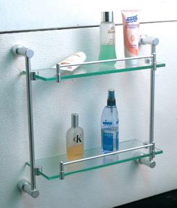 China Bathroom accessories brass double luggage carrier &amp; shelves wholesale