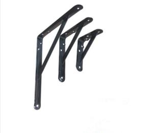 China Decorative Black Metal Shelf Brackets For Living Room 80*100mm 250*310mm wholesale