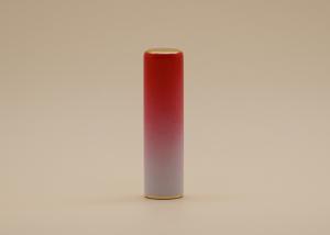 China Gradient Color Lipstick Tube Packaging Red Pink To White Dull Polish Simple Sense wholesale