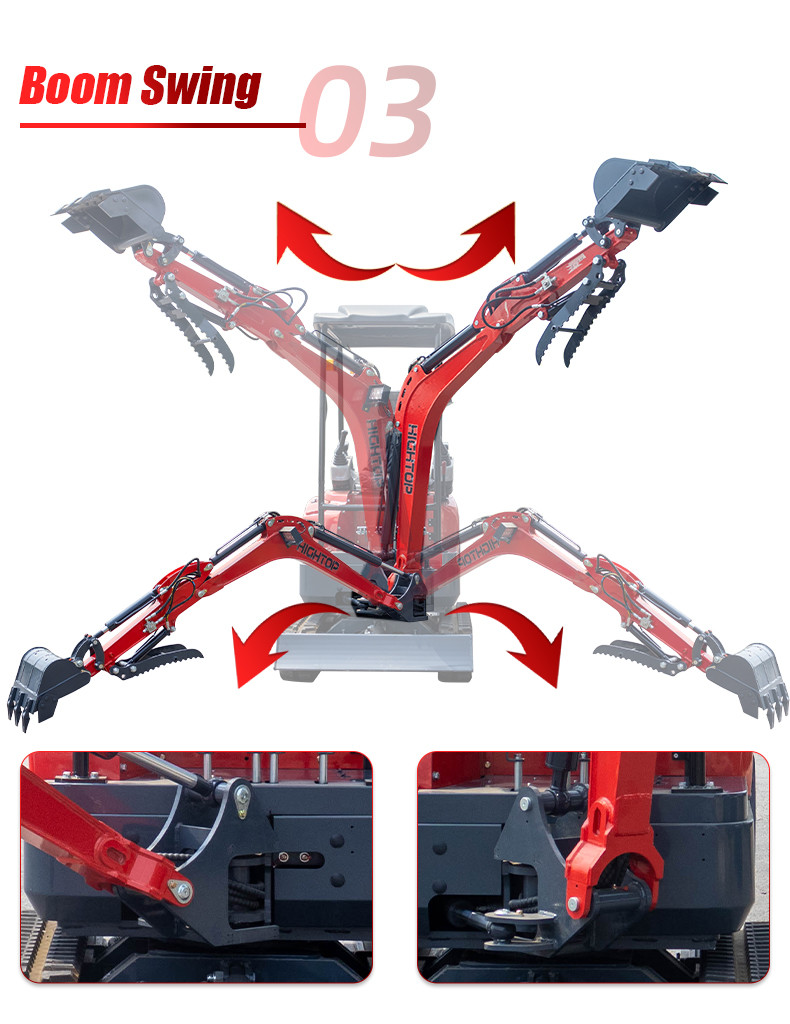 Swing Speed 12RMP Hydraulic Valve Excavator With Min Ground Clearance Of 119mm