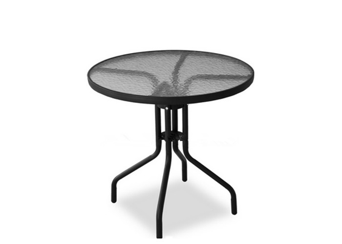 Waterproof Steel Frame Tempered Glass Outdoor Table EN581 Approved