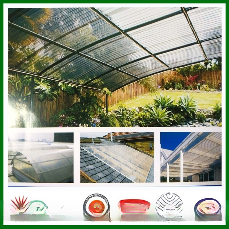 Polycarbonate Corrugated Plastic Skylight Sheet with Customized Length 0.8mm-2.8mm