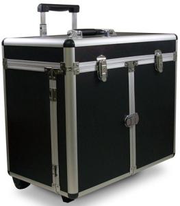 China Aluminum Finish Black Makeup Trolley Case Sleek And Contemporary wholesale