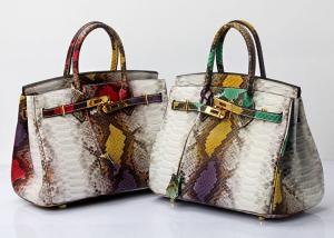 China Platinum Sloping Across Single Shoulder Bag Snake Pattern Cow Leather wholesale