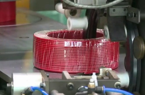 PLC Flexible Wire And Cable Machine Automatic Coiler Coil and Wrapping Machine