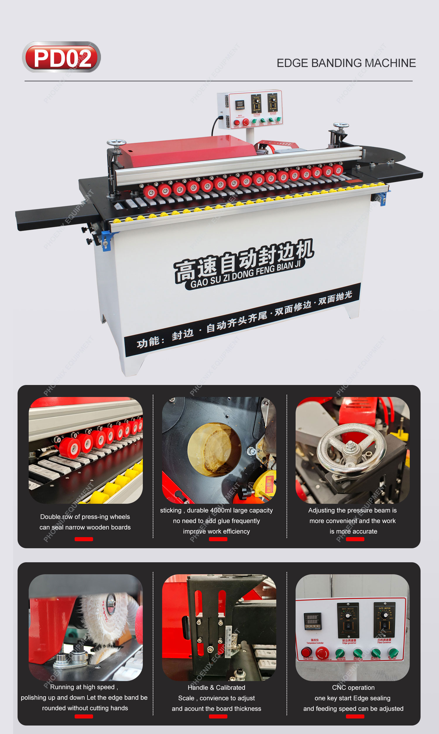 Manufacturing Plant Portable Hot Melt Glue for Edge Banding Tape Trimmer Hand Machine