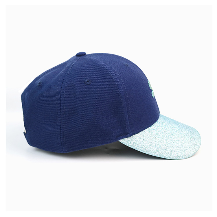 6 Panel Women Baseball Cap A D R Letter Embroidery Silk Glossy Glitter Female Sport Hat