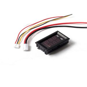 China DC 0 - 100V / 50A Ampere Meter Digital Red Blue Dual Color For Current Voltage Measurement wholesale