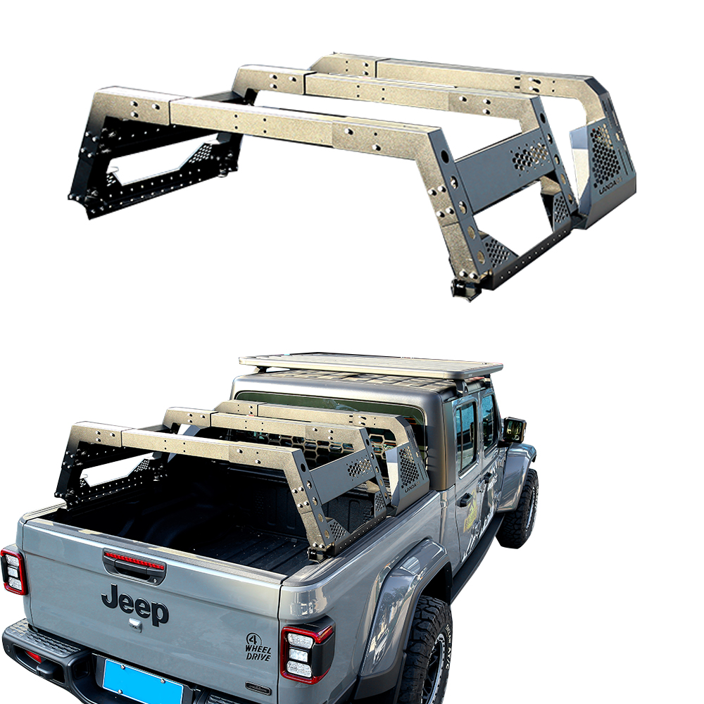High- Silver Powder Coating 4x4 Roll Bar for Ford Pickup Truck Bed Rack Direct Sale