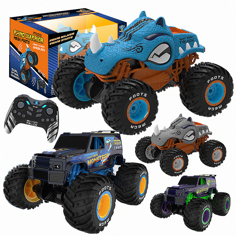 2.4G RC Car High Speed Stunt Monster Truck for Boys 1 16 Spray Water Mist 4WD RC Toys