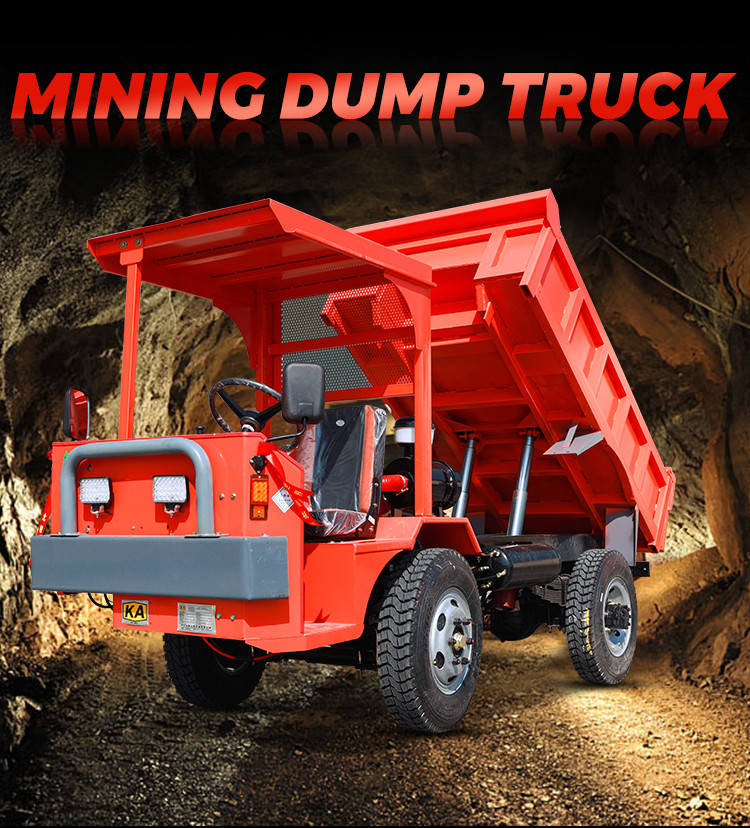 Wheeled Underground Dump Truck 3 Ton 63HP 4x4 Dumper Truck For Tight Spaces