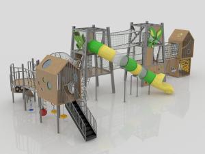 China Amusement Plastic Climbing Frames Weather Resistant Non Slip Commercial Park Playground Equipment wholesale