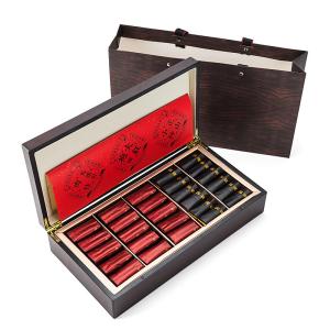 China Dustproof Thickened Wood Tea Box Organizer Multifunctional Durable wholesale