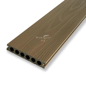 China Teak Color Anti Skidding Co Extruded Capped Composite Decking UV Resistant wholesale