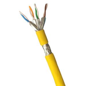China CAT7 SFTP 23AWG Yellow LSZH IEC60332-1 600MHz Ethernet Cable 1000FT wholesale