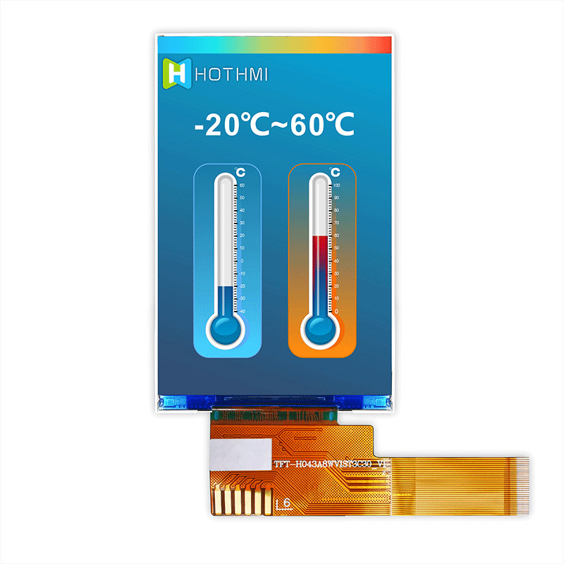 480x800 4.3 Inch TFT LCD Module For Instrumentation TFT-H043A8WVIST4N30